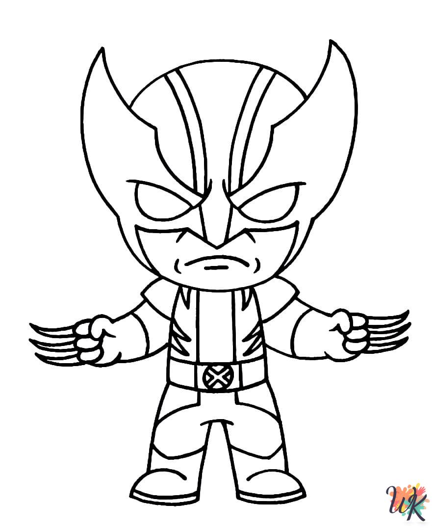 Wolverine coloring pages pdf