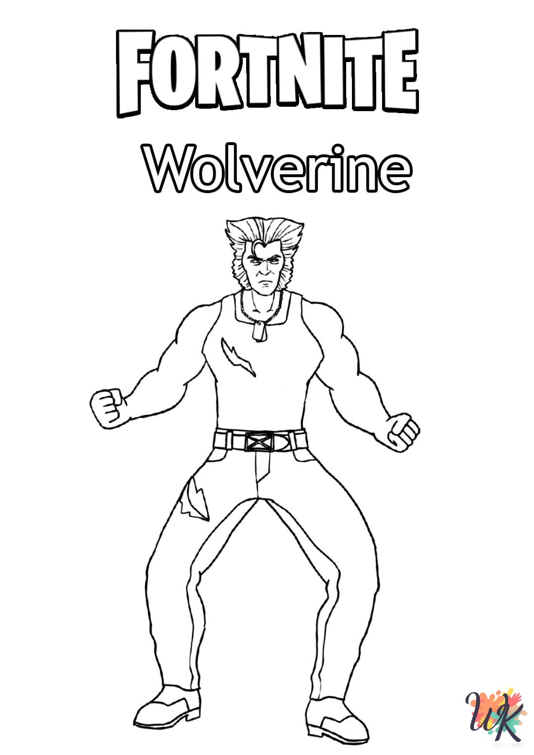 Wolverine coloring pages easy