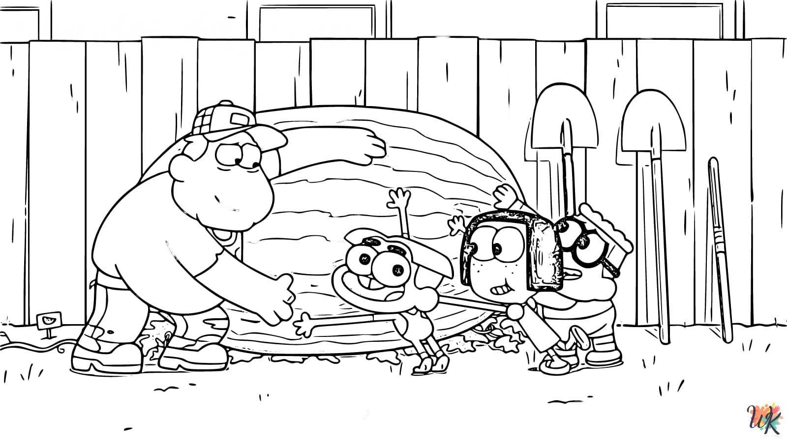 vintage Big City Greens coloring pages