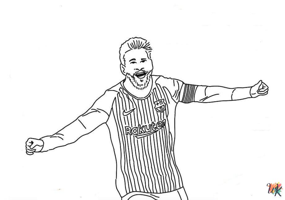 printable Lionel Messi coloring pages for adults
