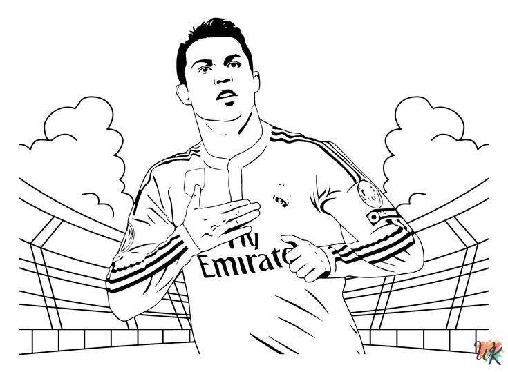 free Cristiano Ronaldo printable coloring pages