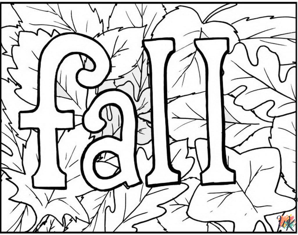 Autumm coloring pages for adults easy
