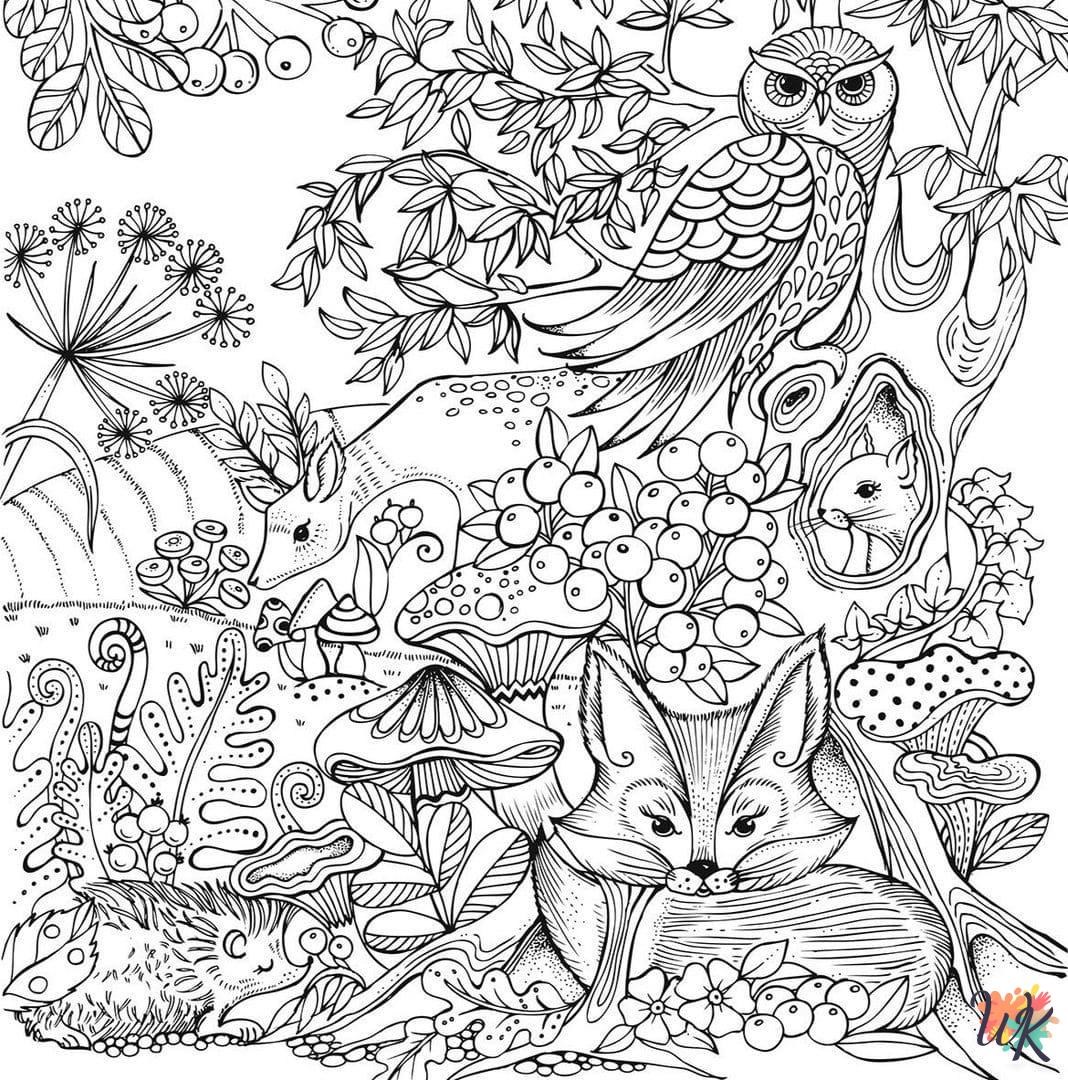 printable Autumm coloring pages for adults