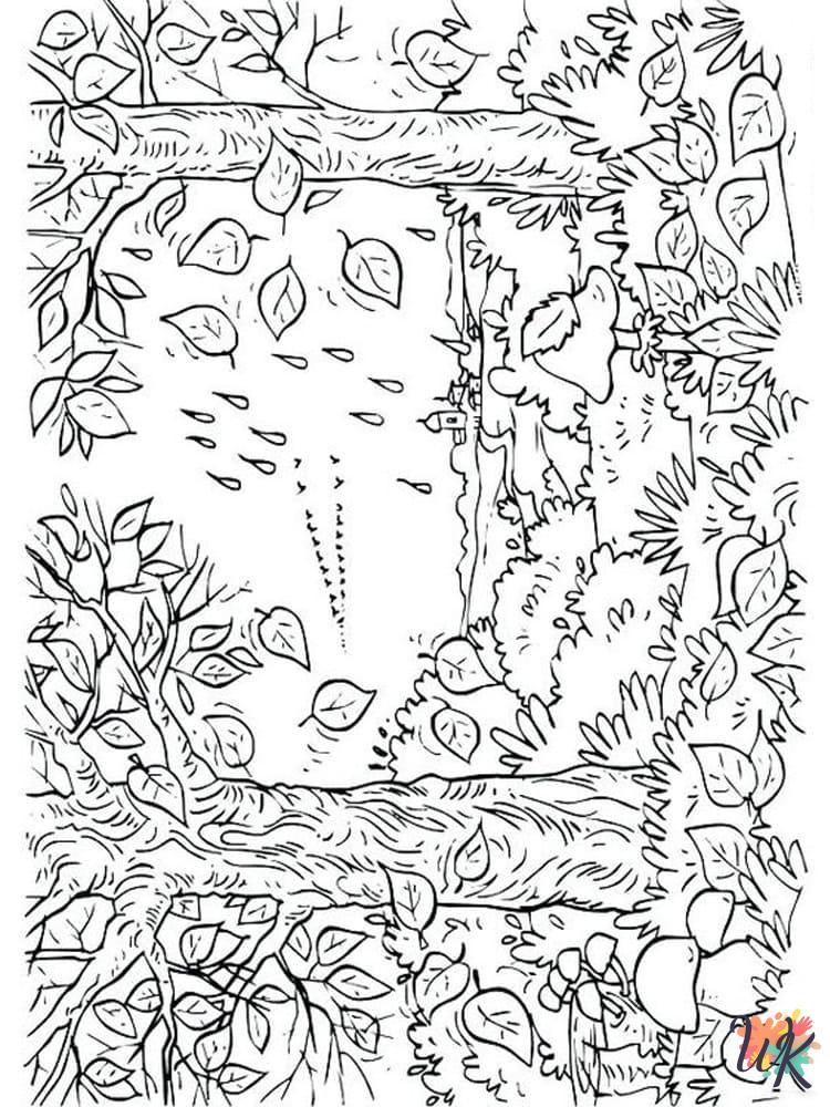 free Autumm coloring pages for adults