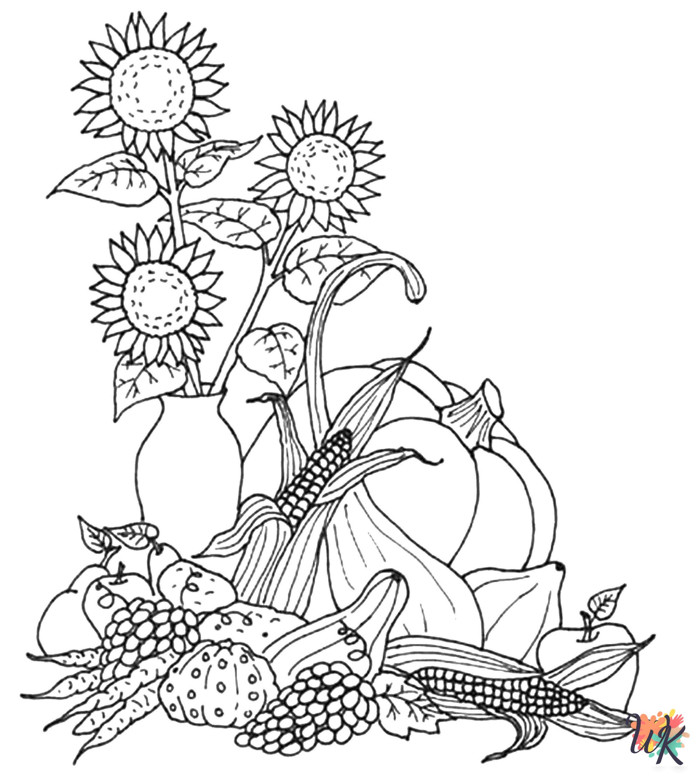 Autumm coloring pages for adults pdf