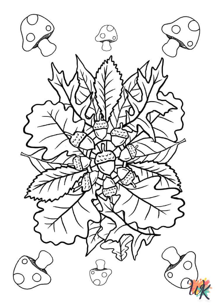 detailed Autumm coloring pages for adults