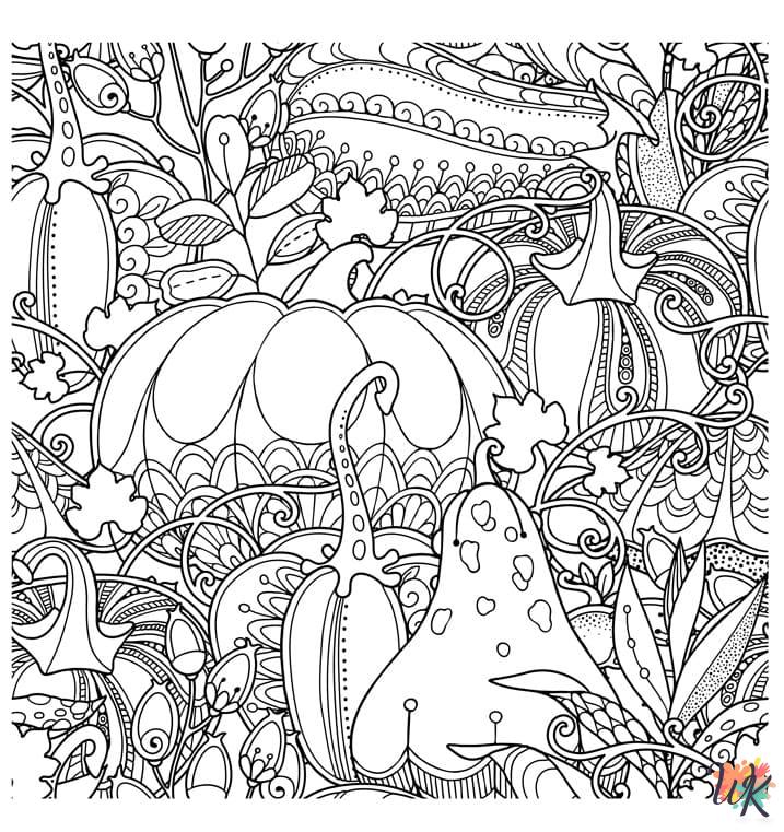 free adult Autumm coloring pages