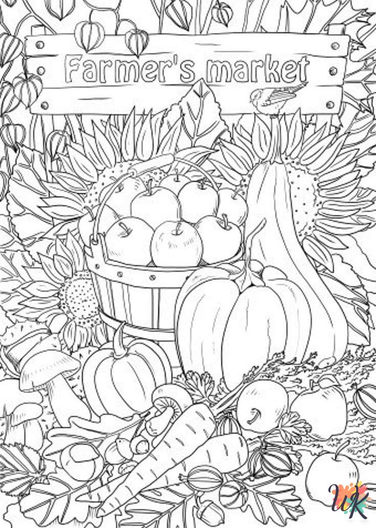 Autumm themed coloring pages