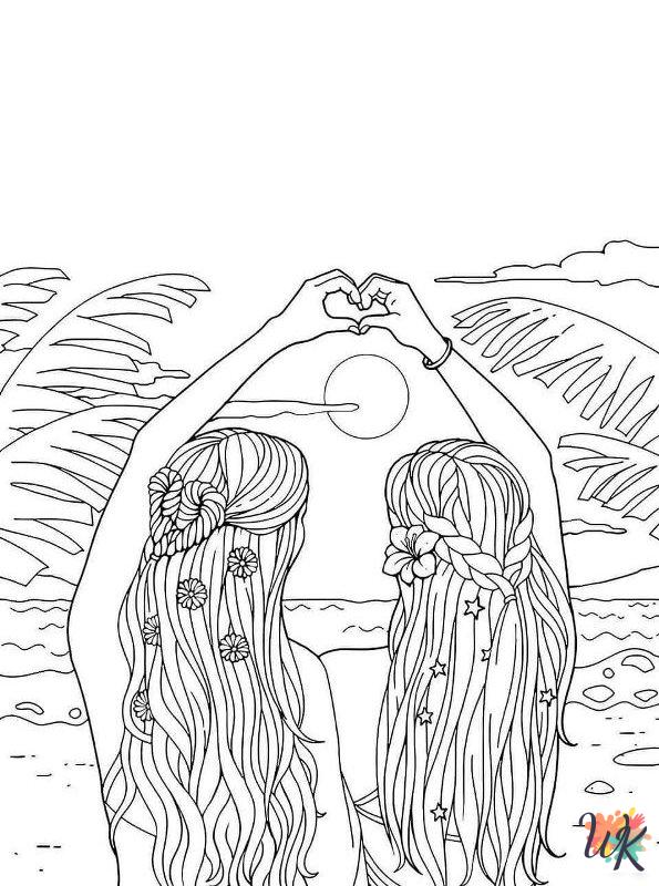 BFF coloring pages for adults