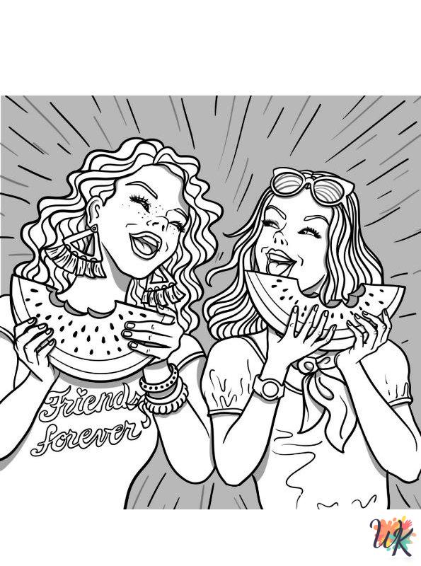 free coloring pages BFF