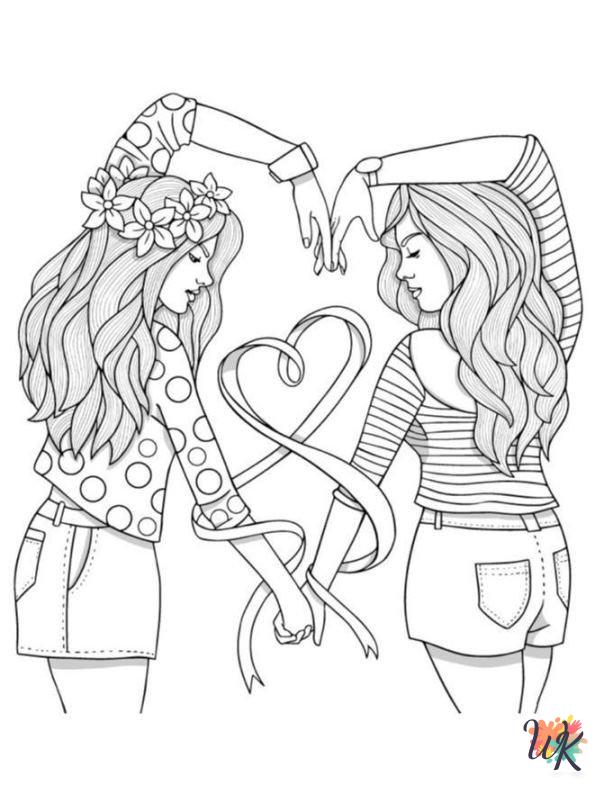 kids BFF coloring pages
