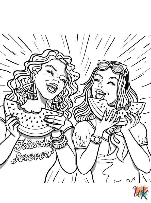 free BFF coloring pages pdf