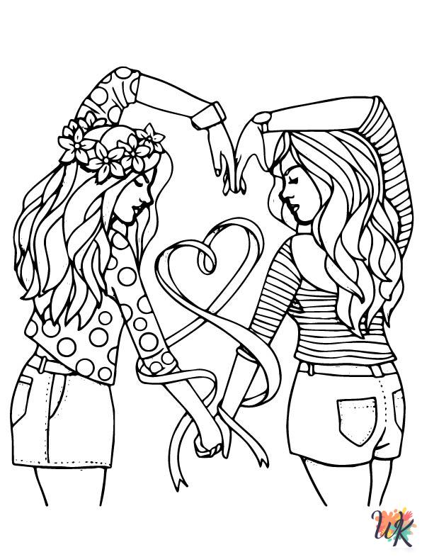 hard BFF coloring pages