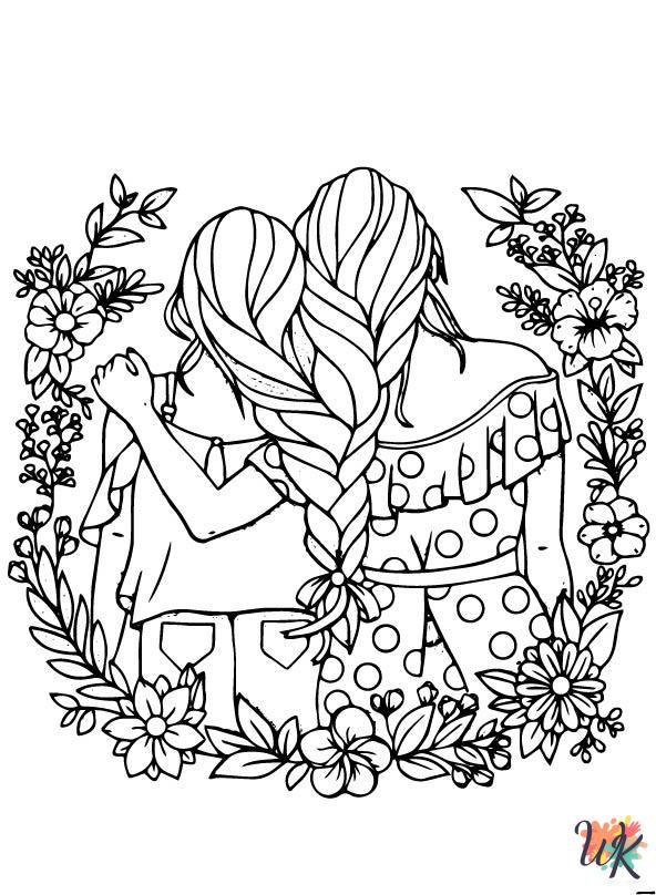 BFF coloring pages printable free