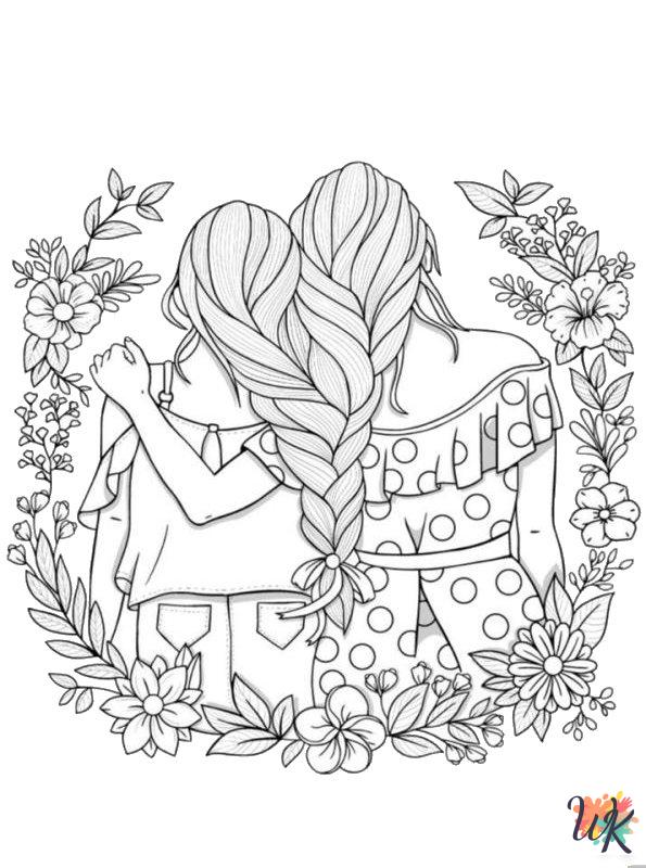 BFF adult coloring pages
