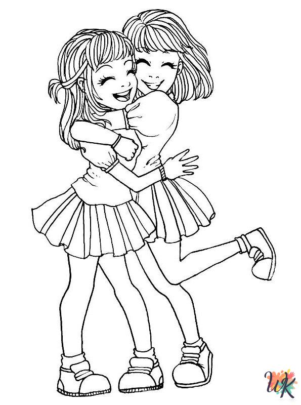 BFF coloring pages for preschoolers 1