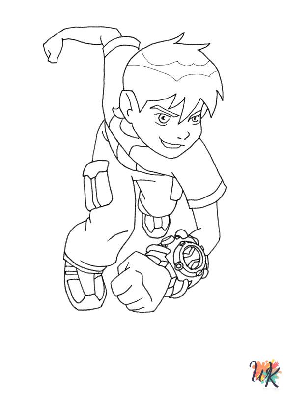 cute Ben 10 coloring pages