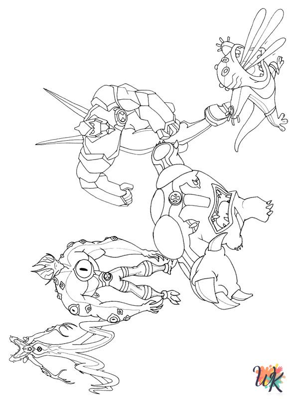 Ben 10 ornaments coloring pages