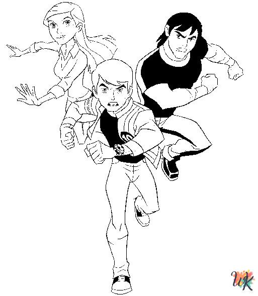 free Ben 10 tree coloring pages
