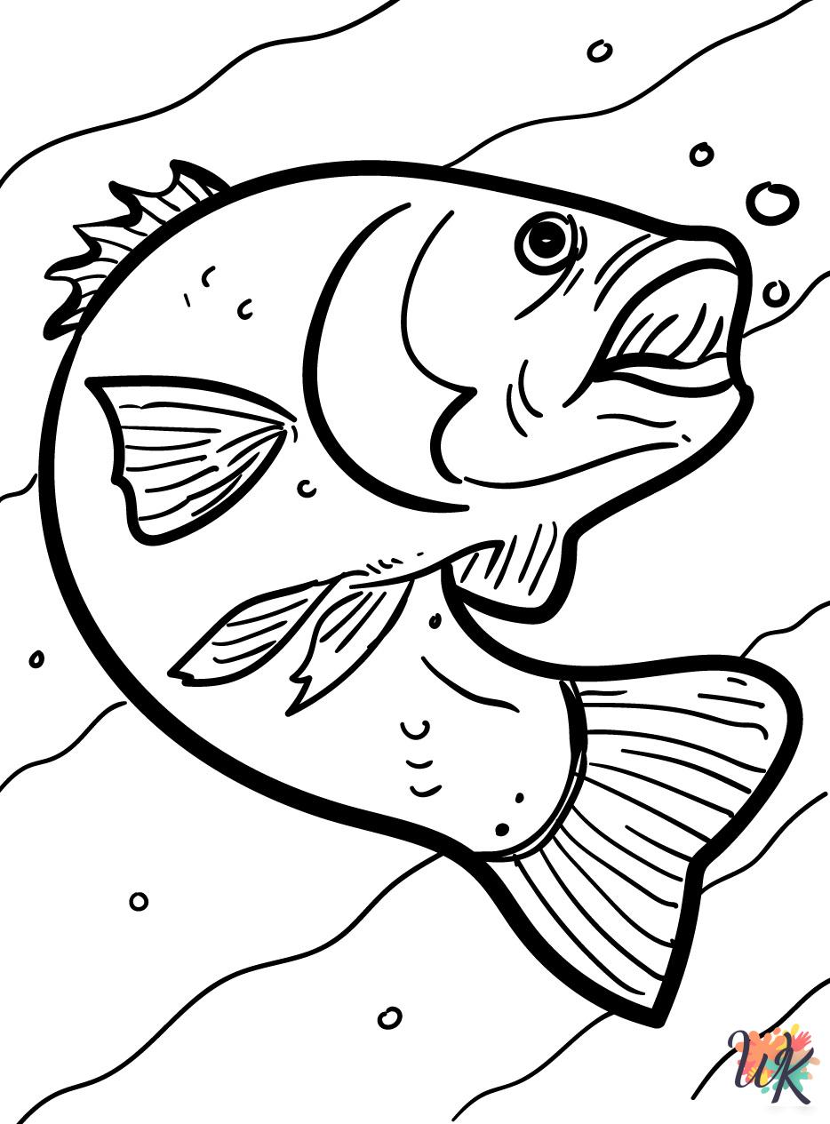 detailed Fish coloring pages