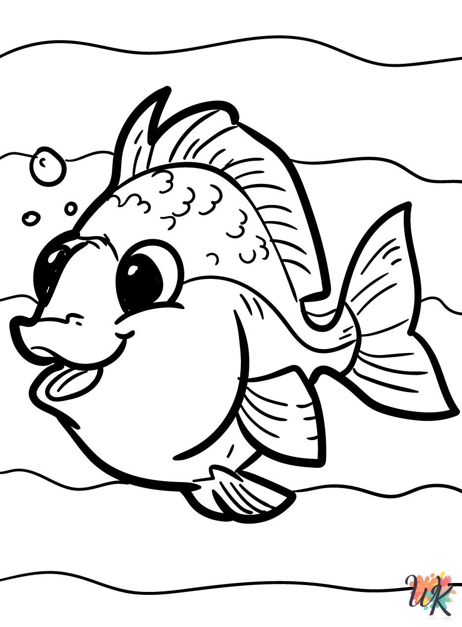 free printable Fish coloring pages