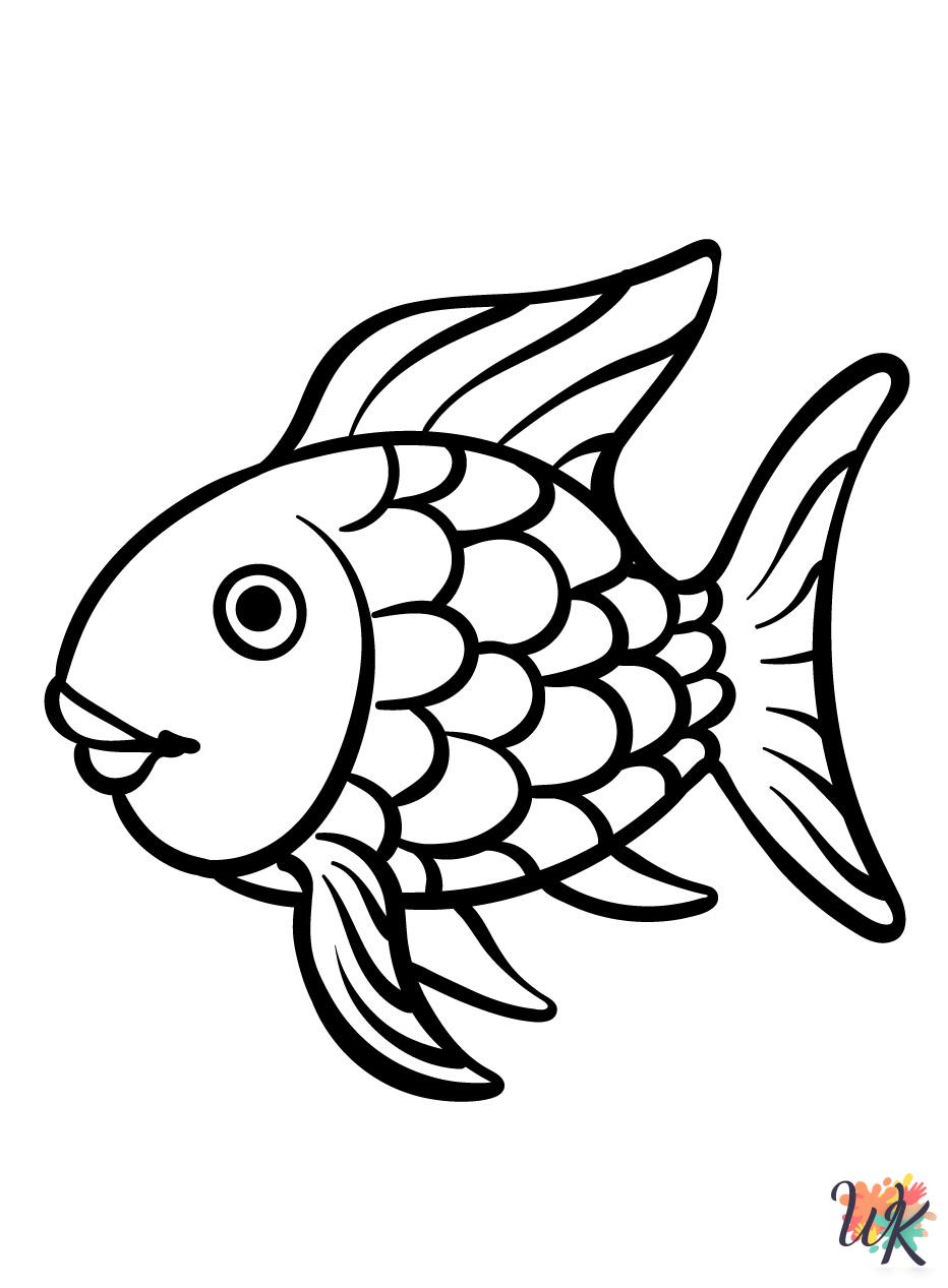 preschool Fish coloring pages