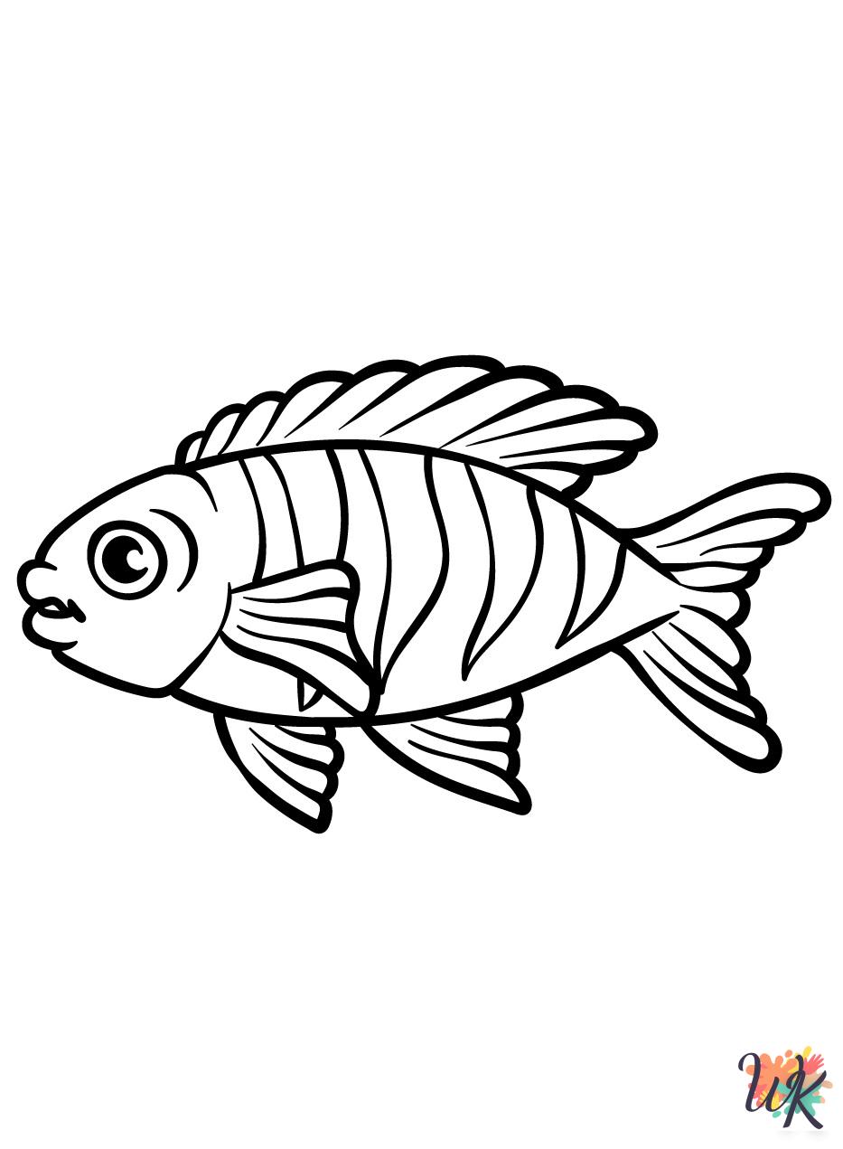 free printable Fish coloring pages for adults
