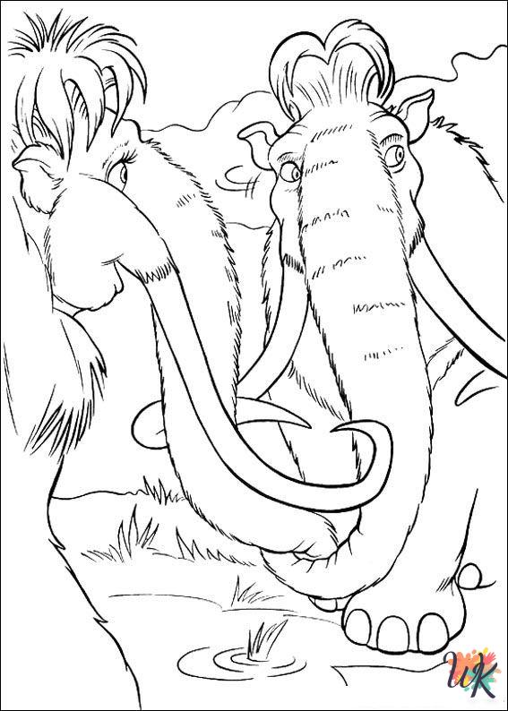 preschool Ice Age 2 coloring pages