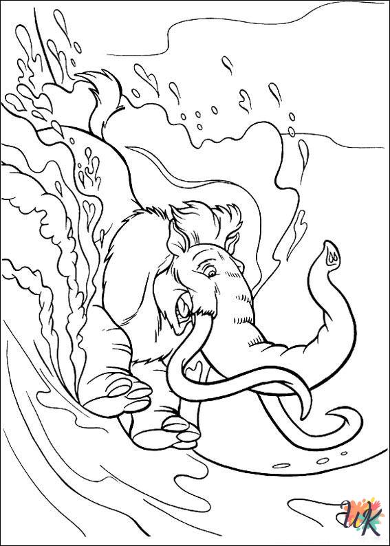 easy cute Ice Age 2 coloring pages