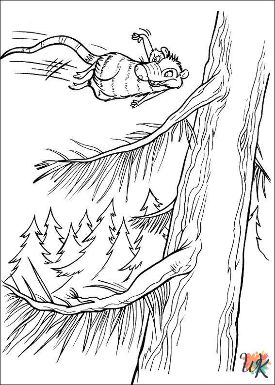 Ice Age 2 cards coloring pages