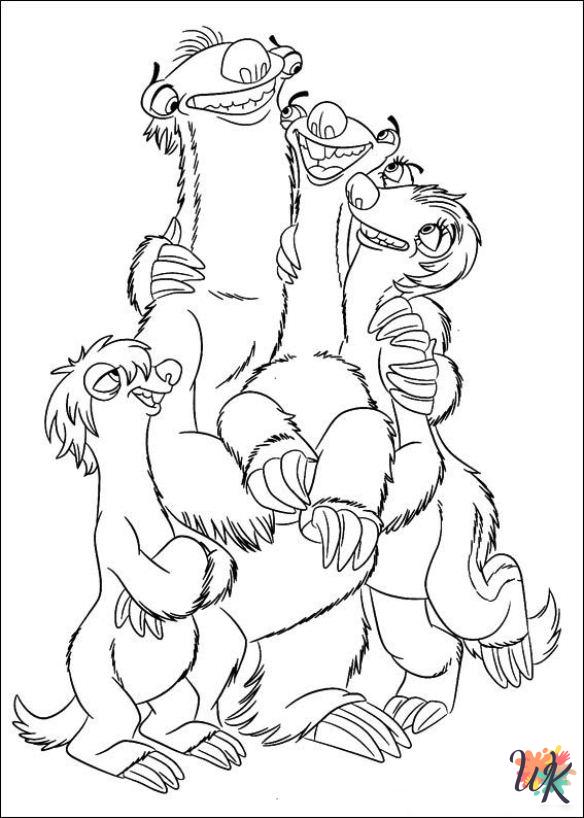 free Ice Age 4 coloring pages printable