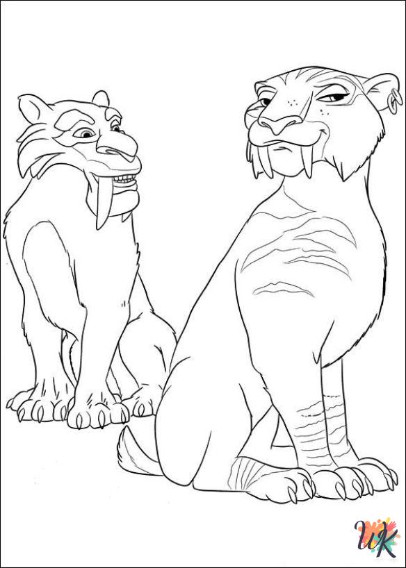 Ice Age 4 coloring pages for preschoolers