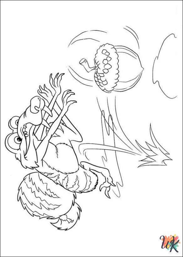 Ice Age 4 themed coloring pages
