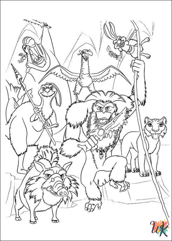 Ice Age 4 coloring book pages