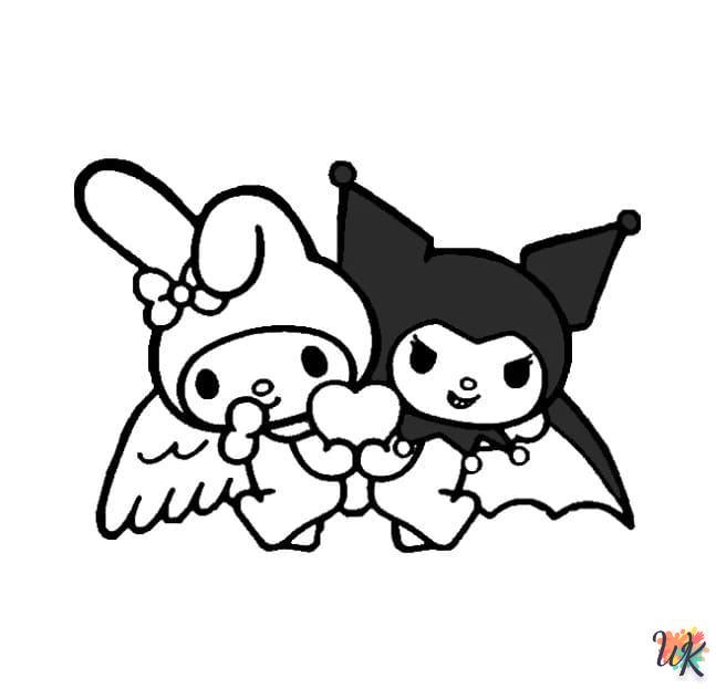 grinch cute Kuromi coloring pages