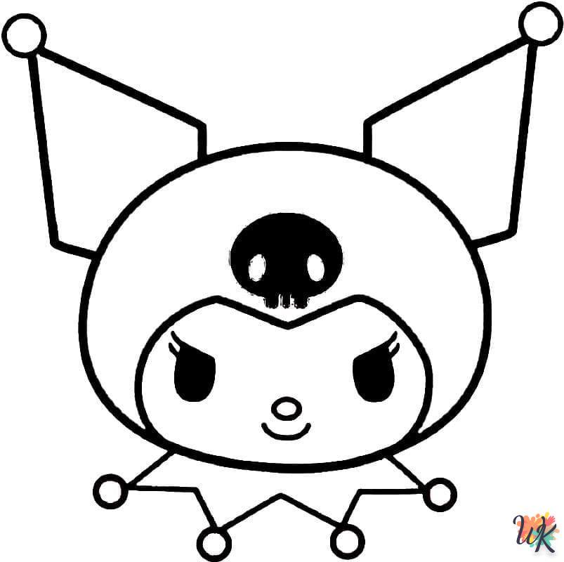 Kuromi ornament coloring pages