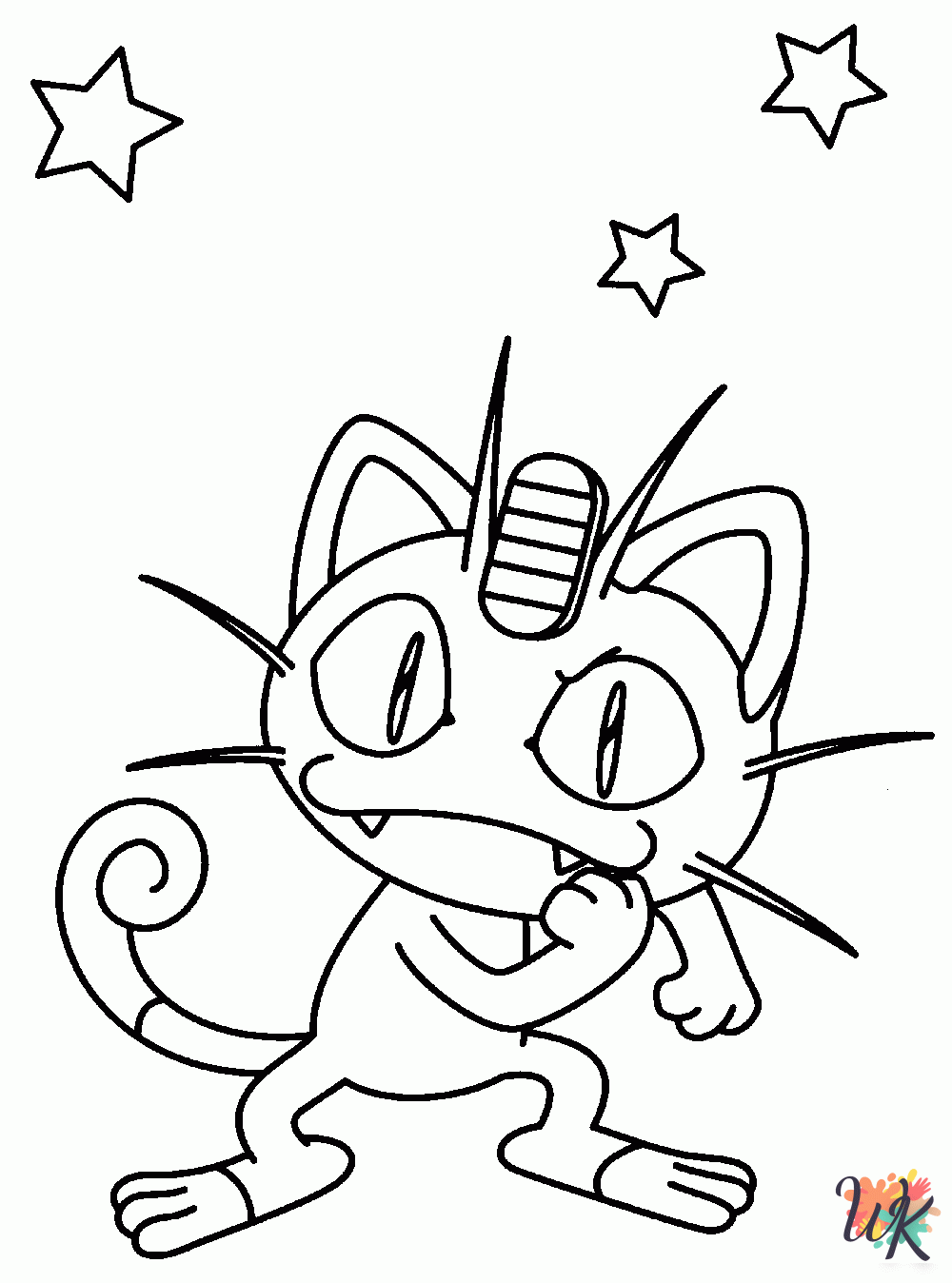 Meowth coloring book pages