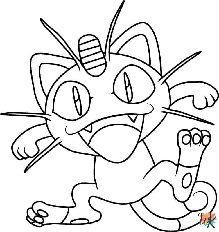 coloring Meowth pages