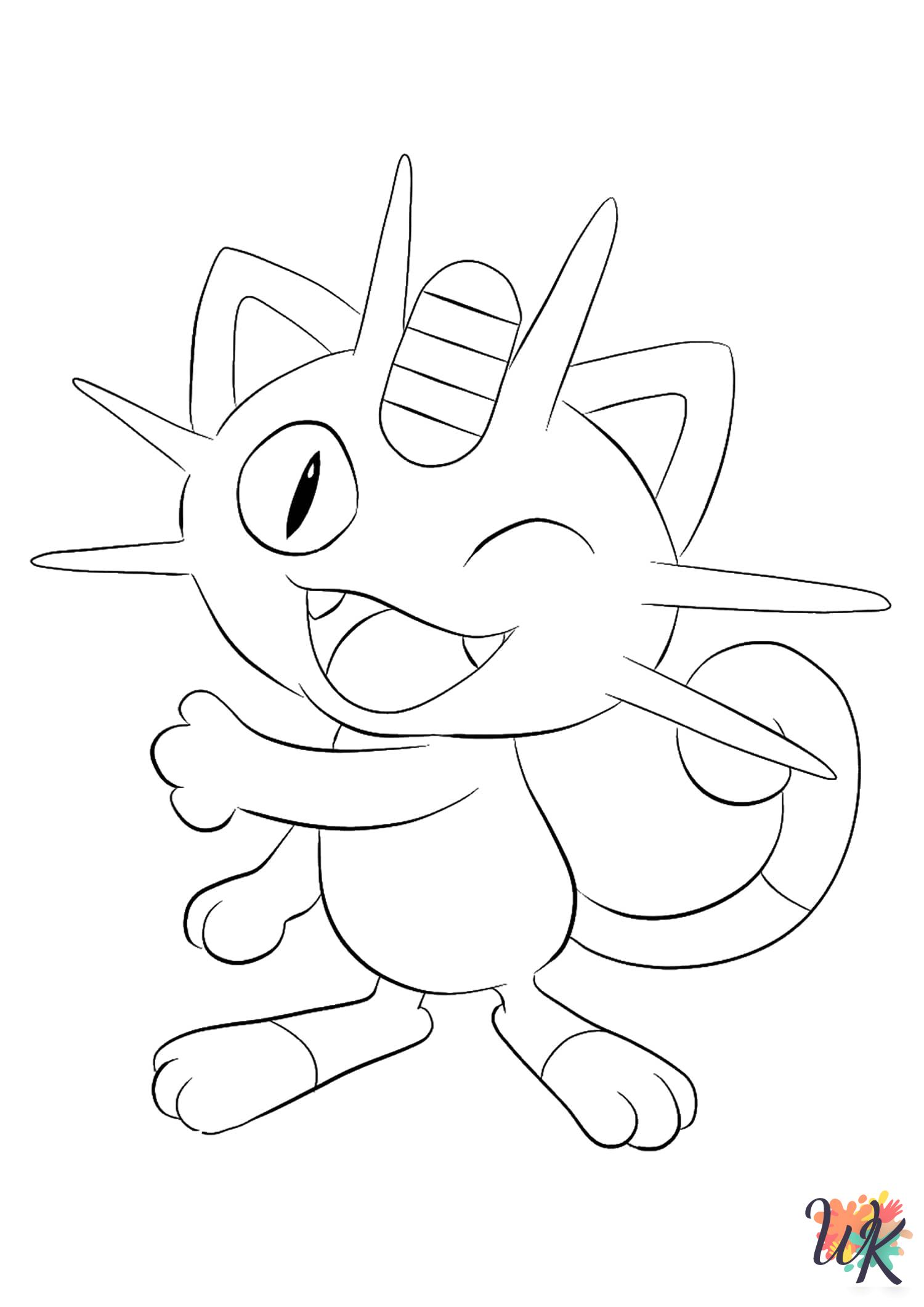coloring pages for Meowth