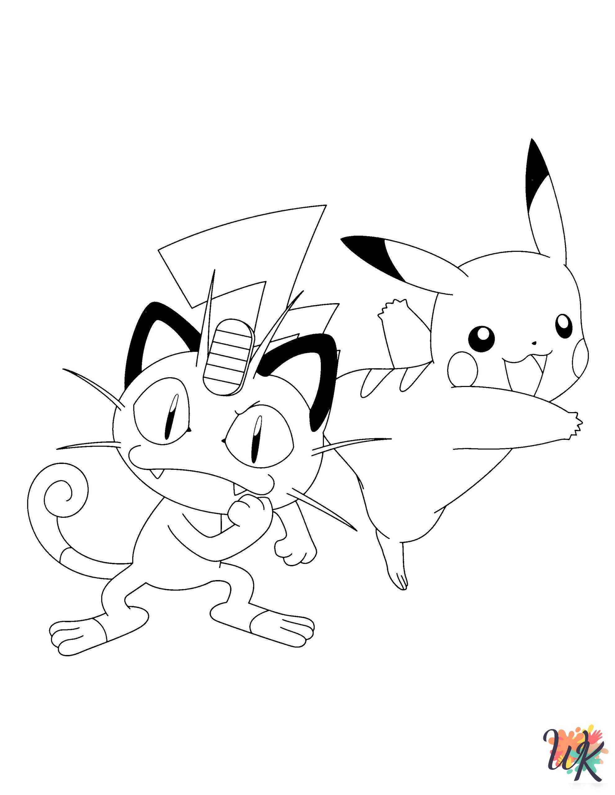 easy Meowth coloring pages