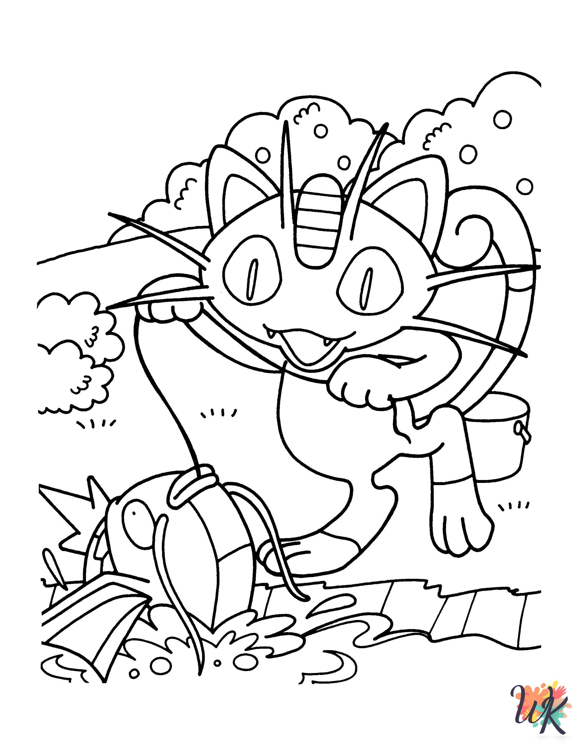 free printable Meowth coloring pages