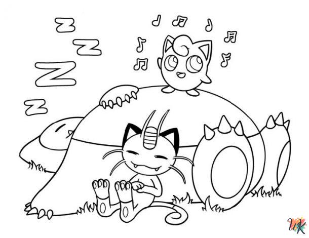 Meowth coloring pages free printable