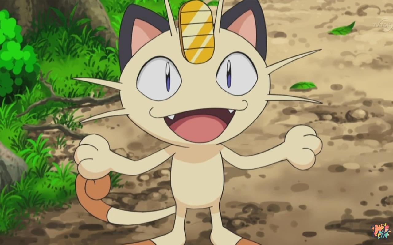 11 Meowth coloring pages
