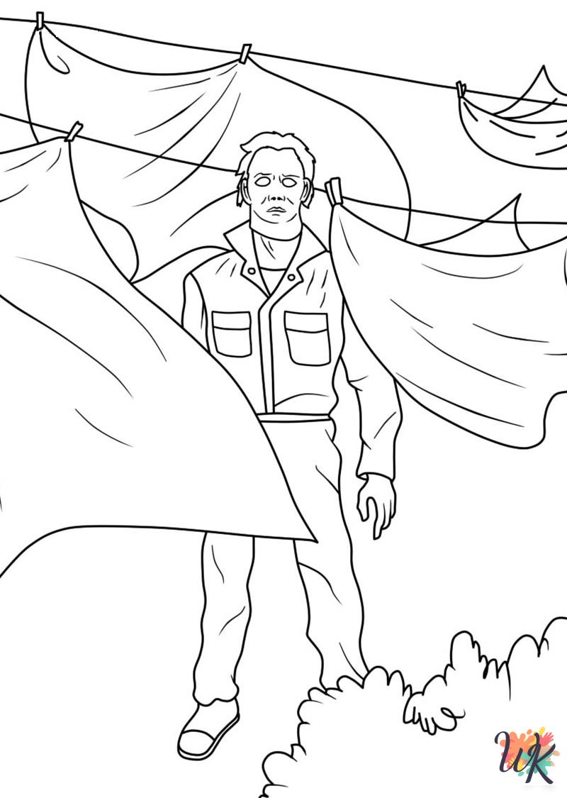 merry Michael Myers coloring pages