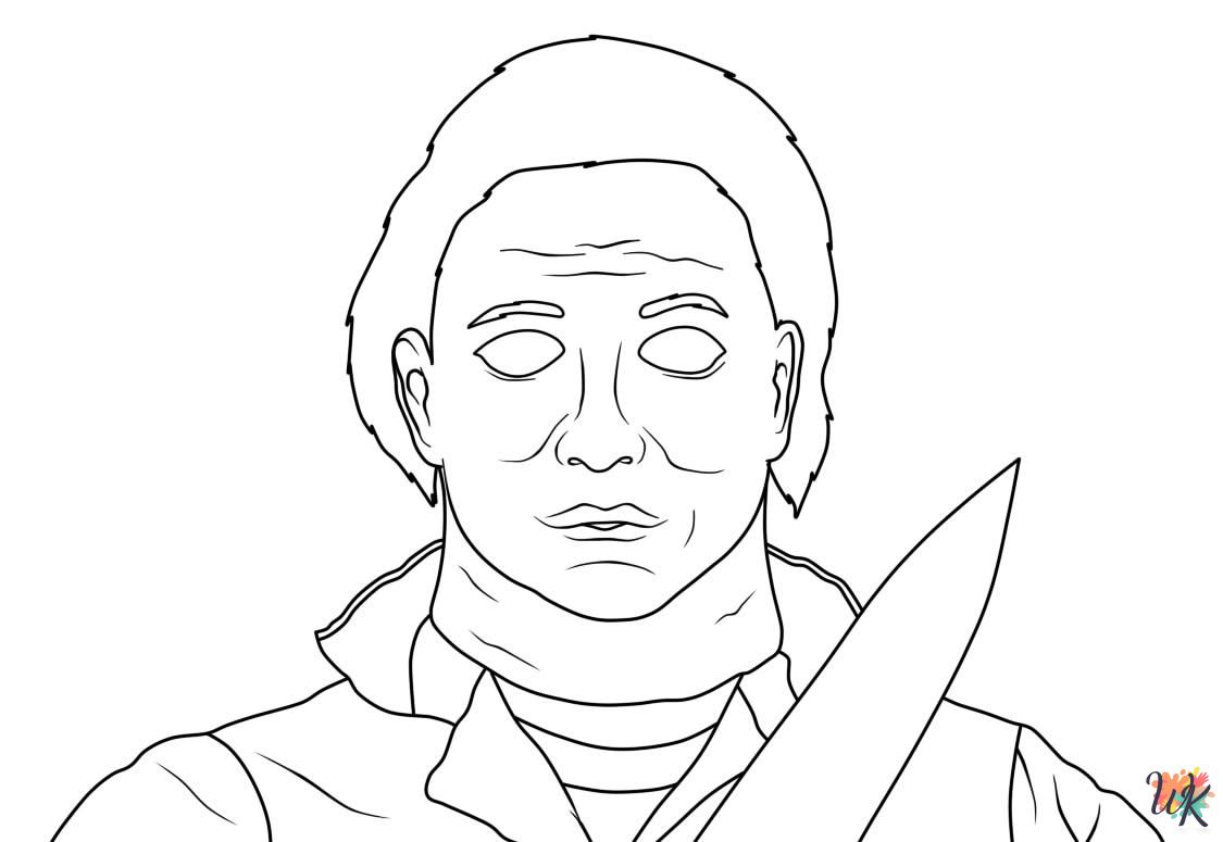 cute coloring pages Michael Myers