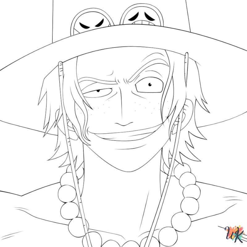 free full size printable One Piece coloring pages for adults pdf