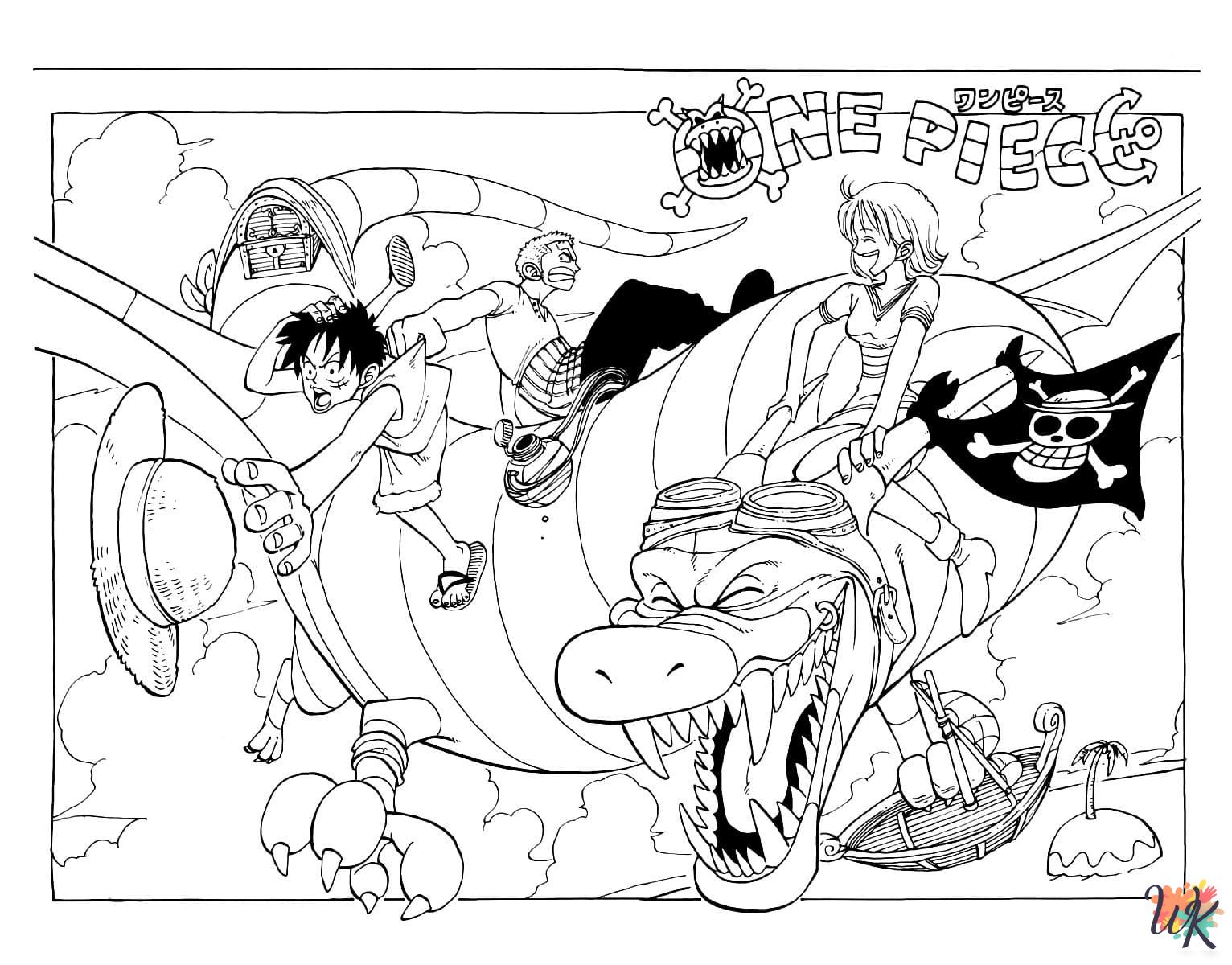 One Piece themed coloring pages