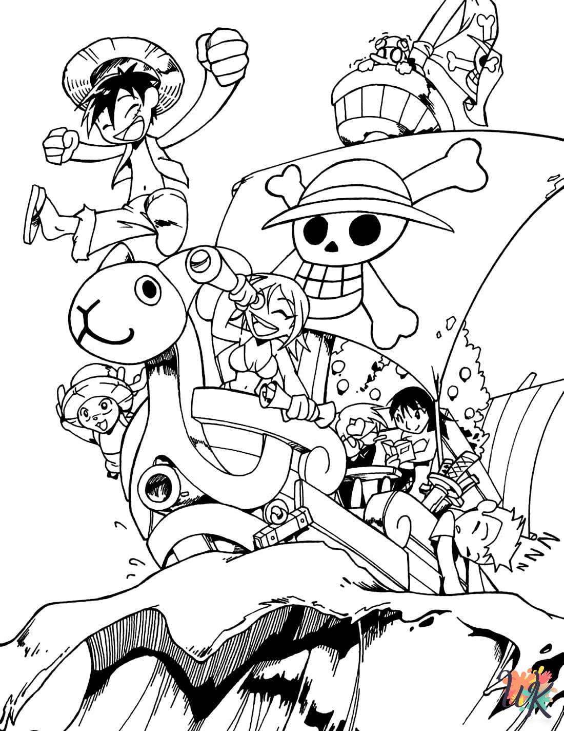 grinch cute One Piece coloring pages 1