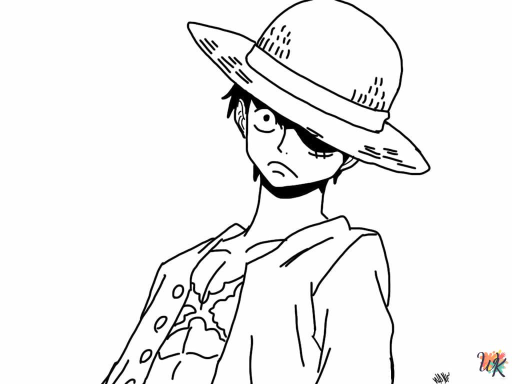 free One Piece coloring pages for adults