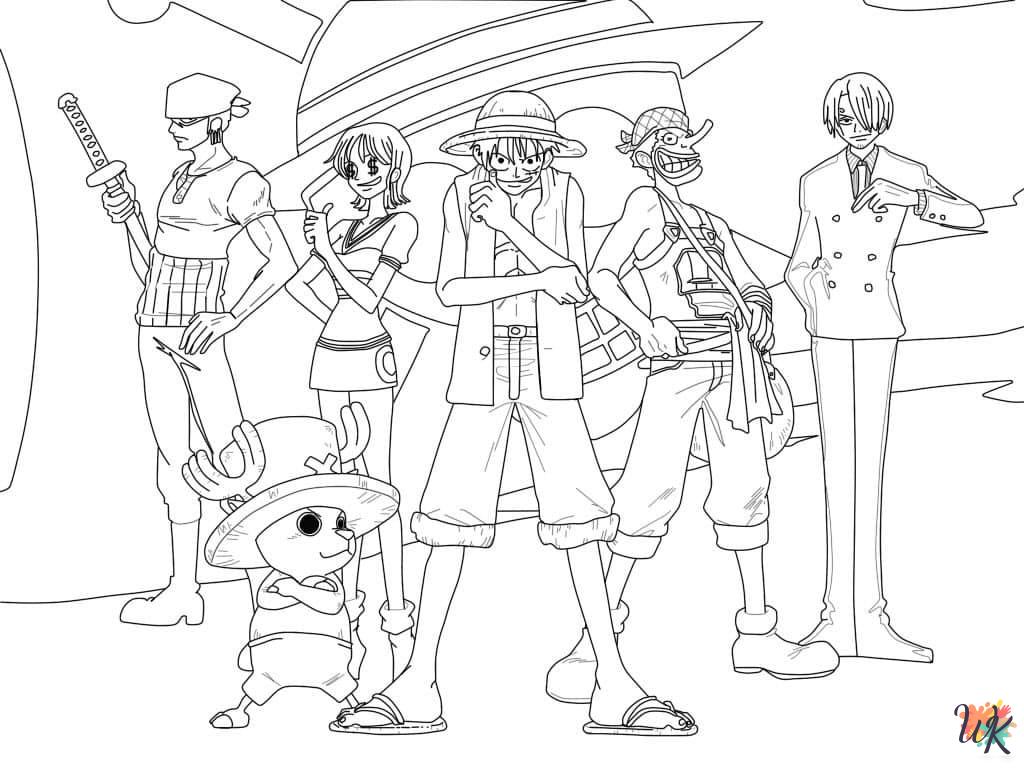 free printable One Piece coloring pages for adults